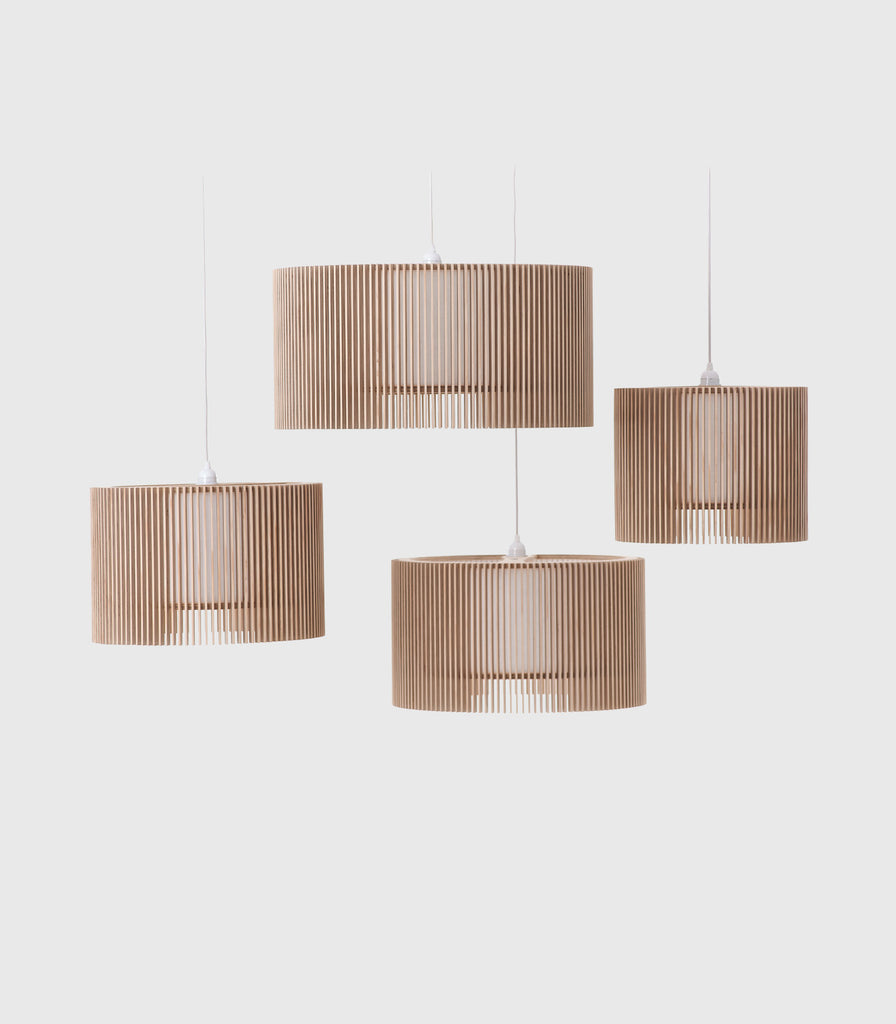 Maker Design Studio iO drum pendant light in cluster