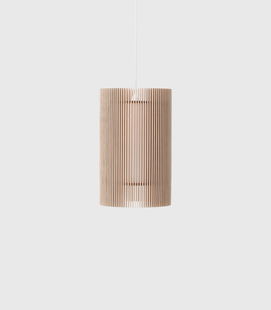 Maker Design Studio iO long pendant light in plywood