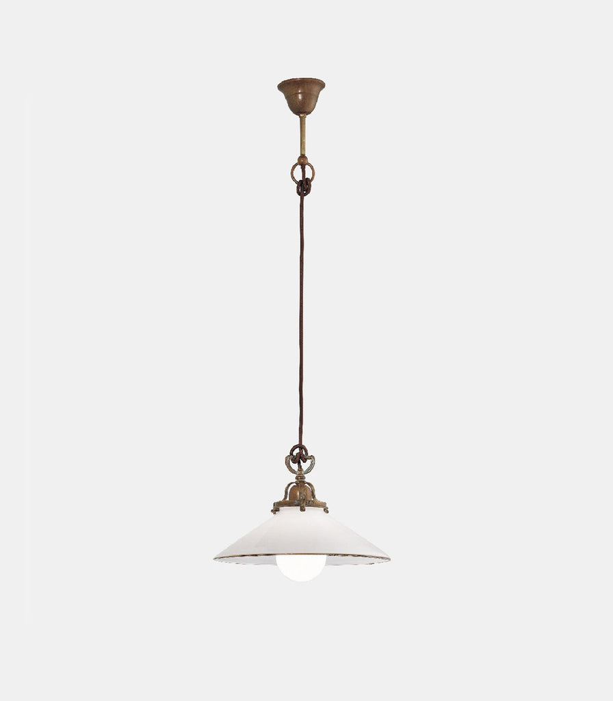Il Fanale Country Pendant Light in Glass/Brass