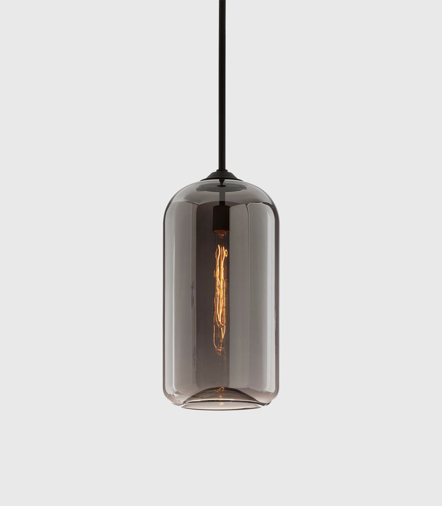 Hudson Valley District Pendant Light in Large/Smoked Glass