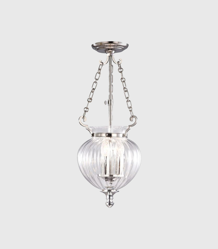 Elstead Finsbury Park Pendant Light in Polished Nickel/Small