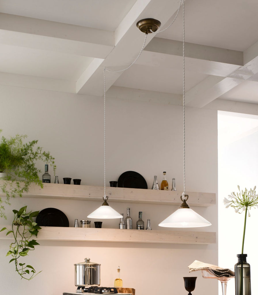Il Fanale Tabia Radial Pendant Light hanging over kitchen bench