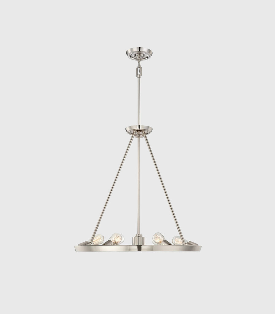 Elstead Theater Row Pendant Light in Imperial Silver