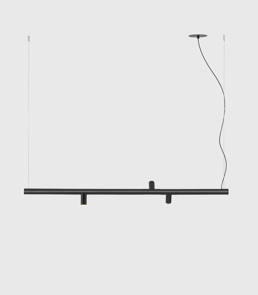 Estiluz Morse Linear Pendant Light in Black