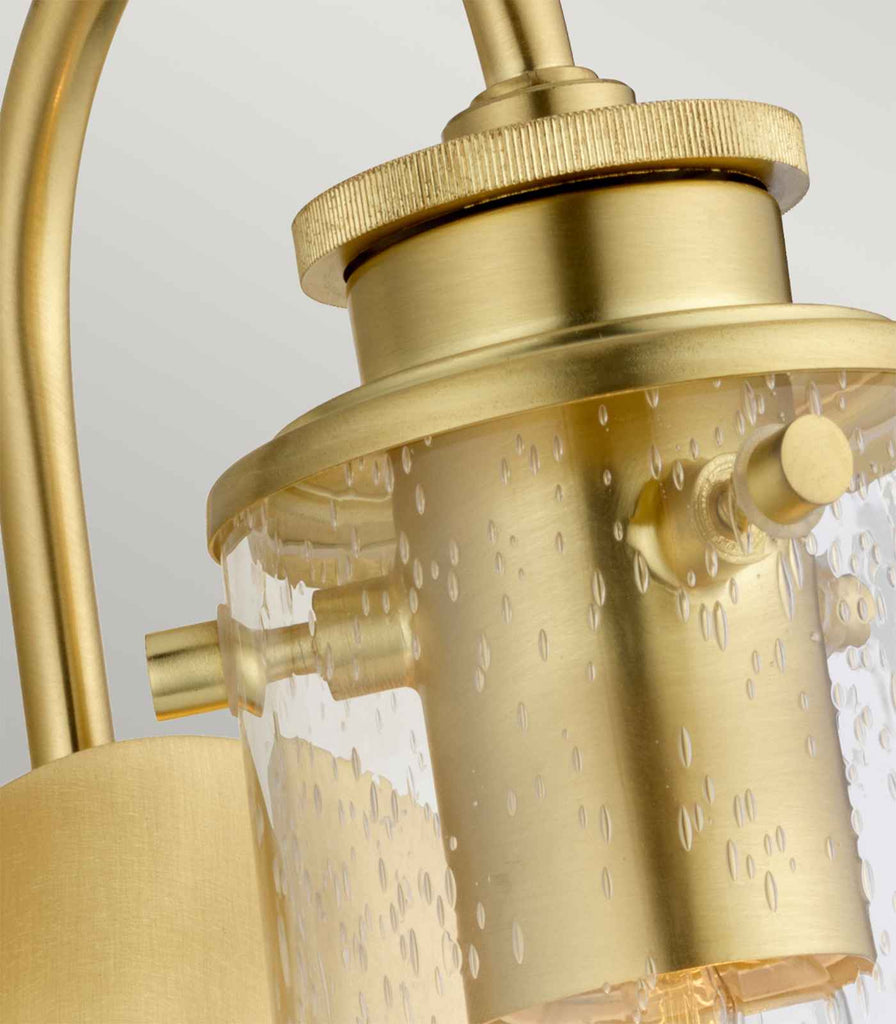 Elstead Braelyn Wall Light in Brushed Brass close up