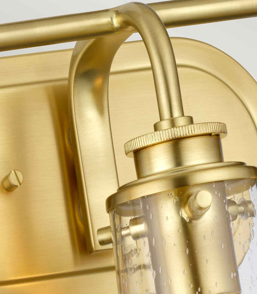 Elstead Braelyn 3lt Wall Light in Brushed Brass closeup