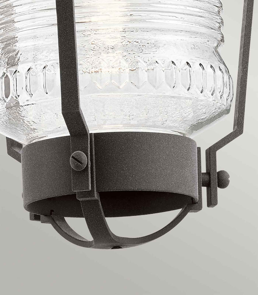Elstead Chance Harbor Lantern Pendant Light in Weathered Zinc closeup