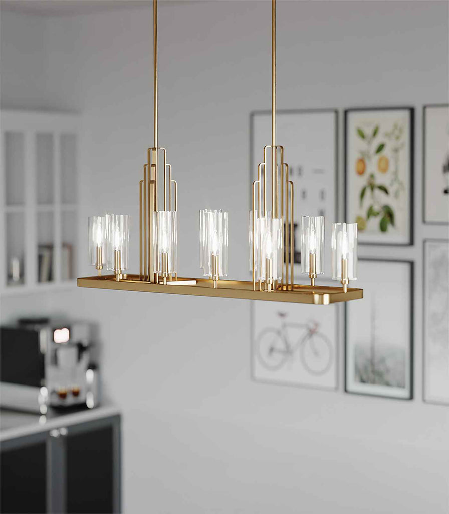 Elstead Kimrose 10lt Linear Chandelier featured within interior space