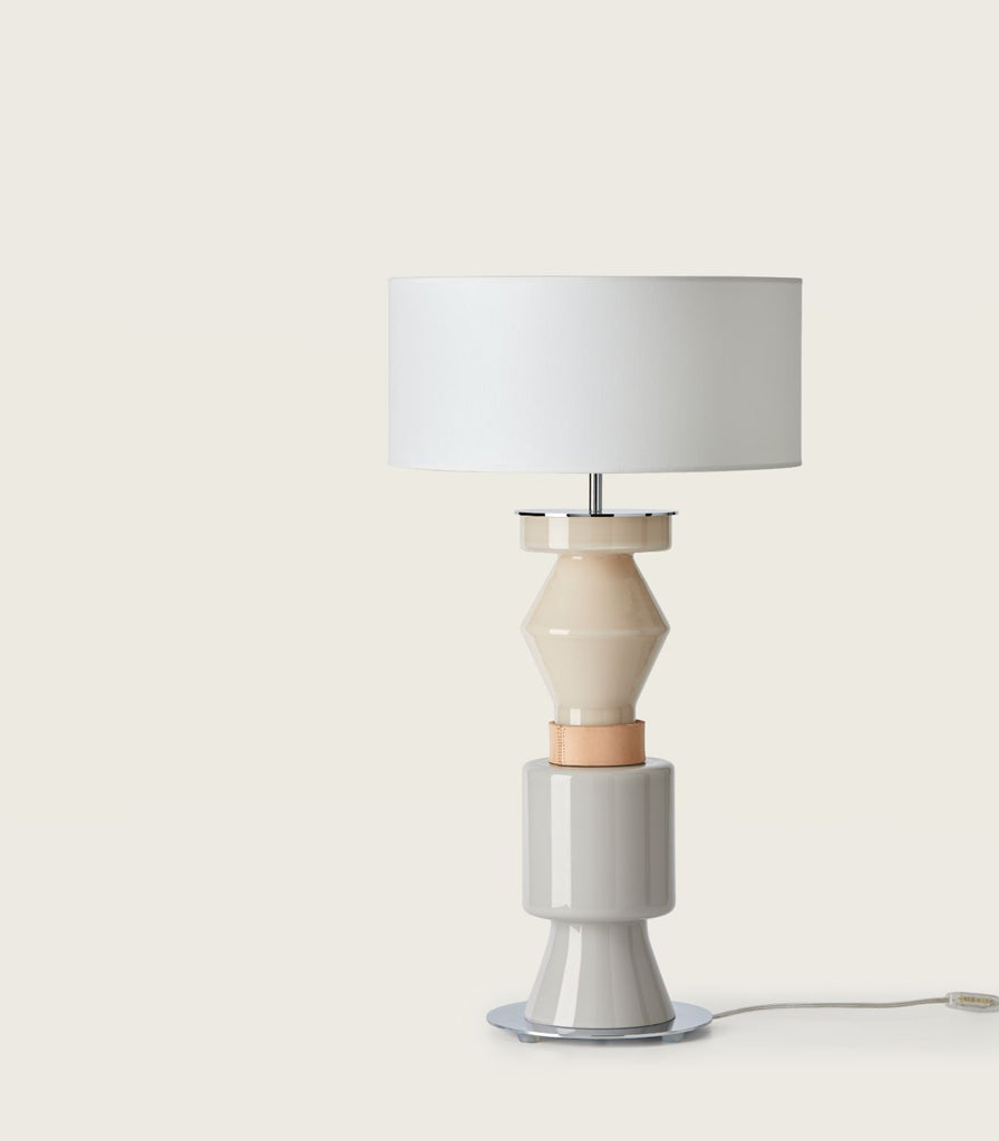 Aromas Kitta Ponn Table Lamp in Chrome and Silhouette/Ash Grey