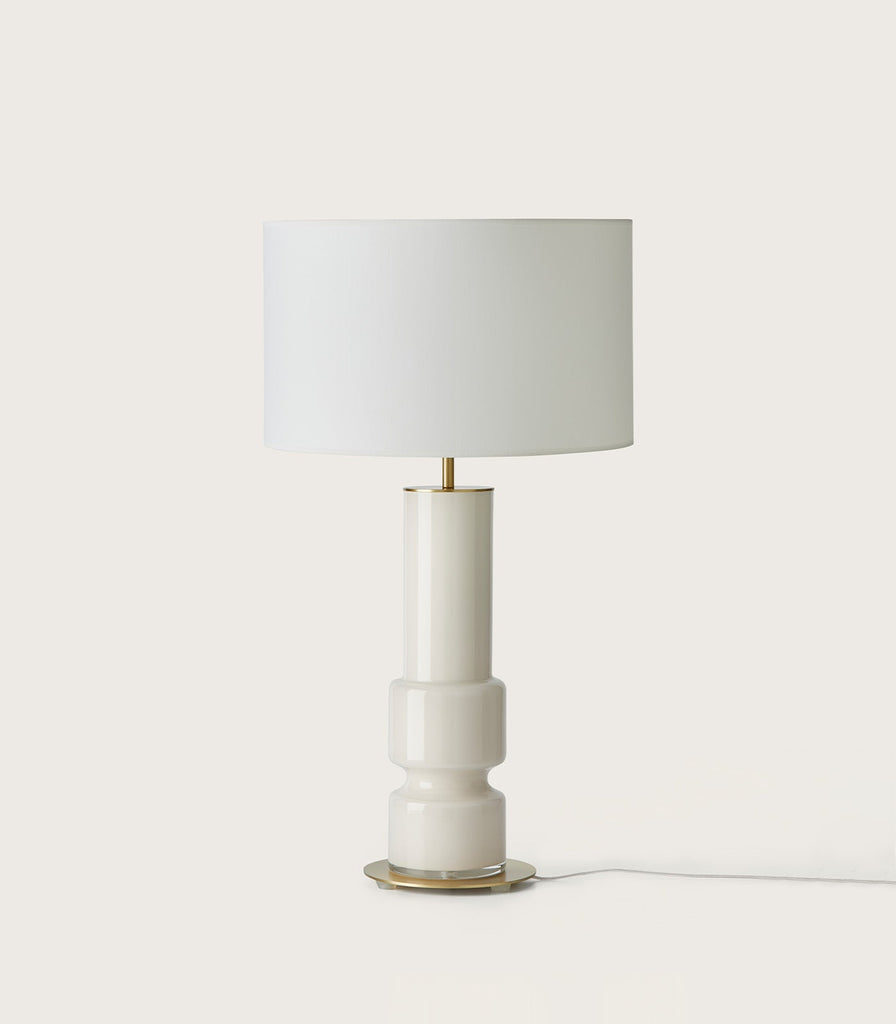 Aromas Lusa Table Lamp in Matte Brass and Taupe