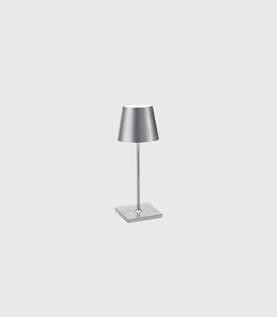 Ai Lati Poldina Mini Metallic Table Lamp in Silver Leaf