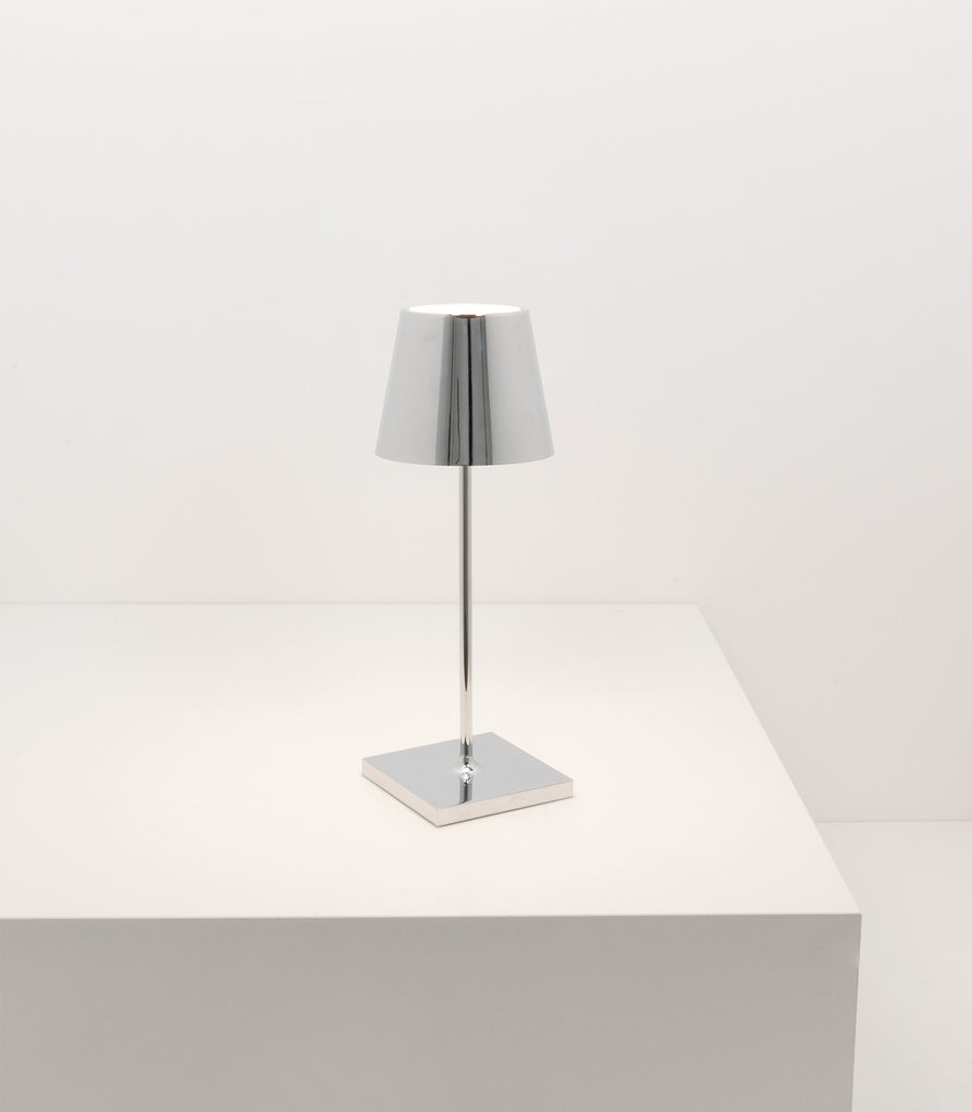 Ai Lati Poldina Mini Metallic Table Lamp featured within interior space