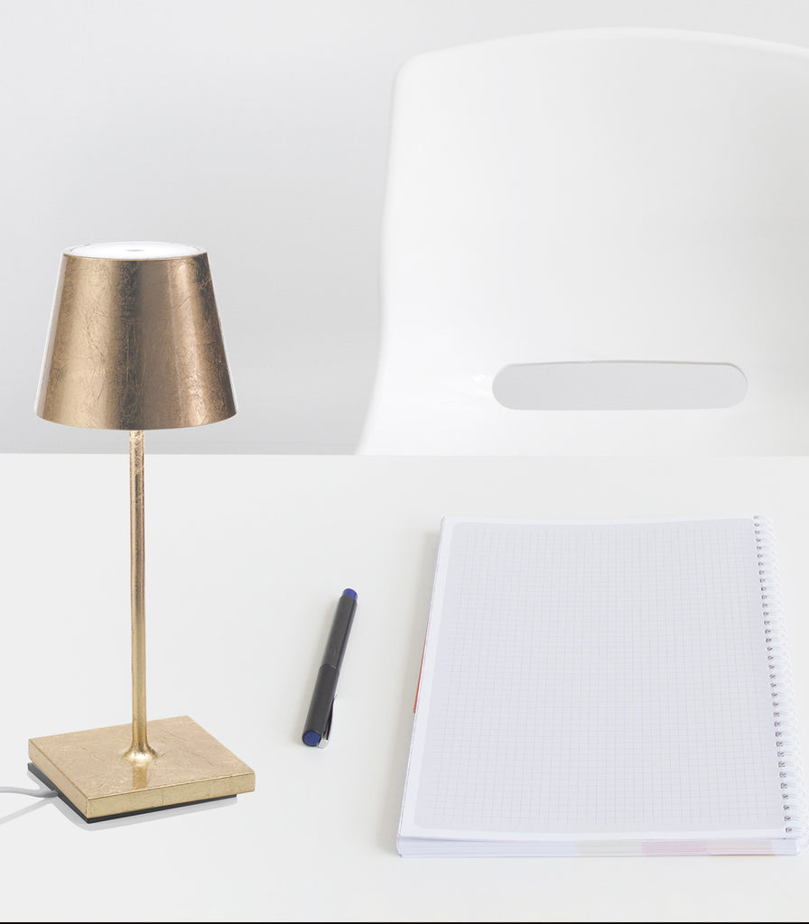 Ai Lati Poldina Mini Metallic Table Lamp featured within interior space