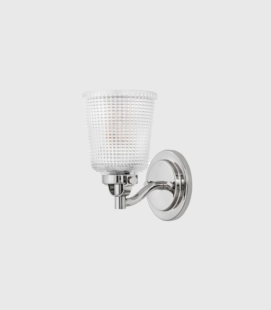 Elstead Bennett Bathroom Wall Light in Clear Ribbed/Polished Chrome