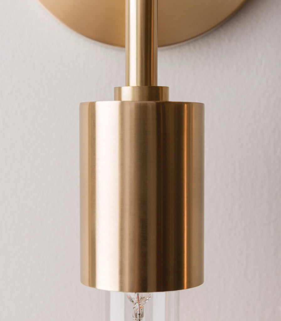 Hudson Valley Ava Wall Light in Aged Brass close up