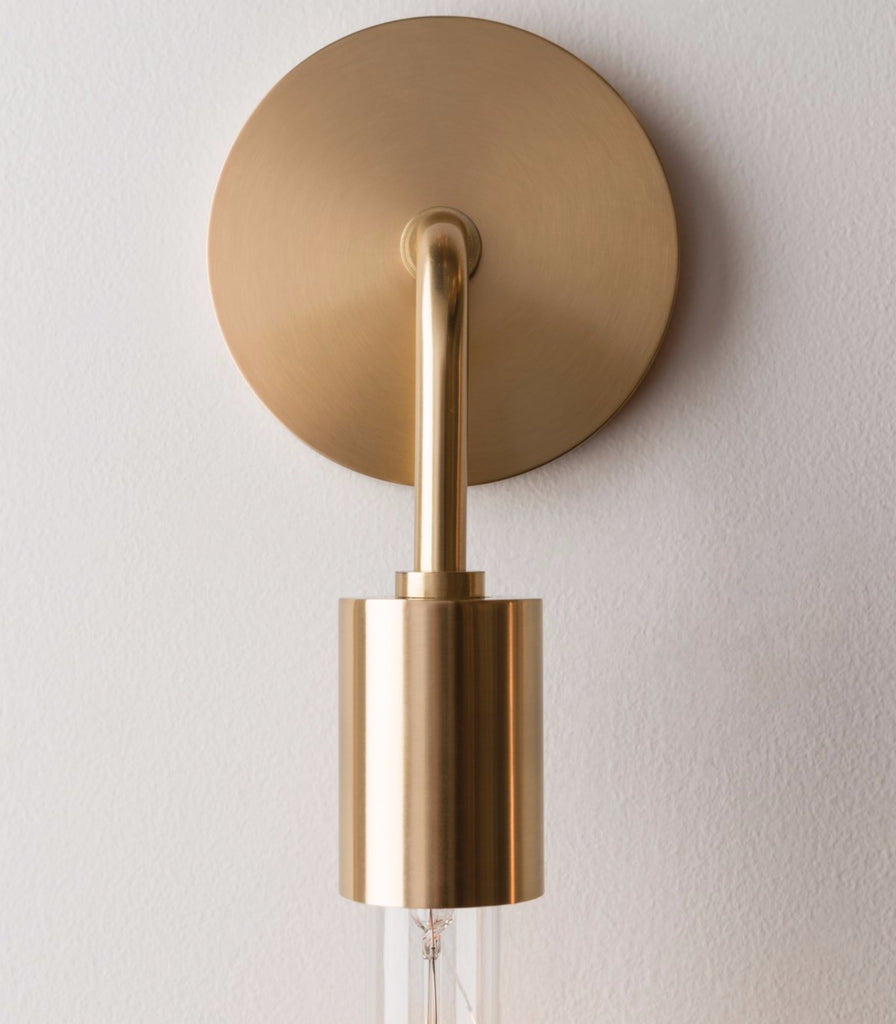 Hudson Valley Ava Wall Light in Aged Brass close up