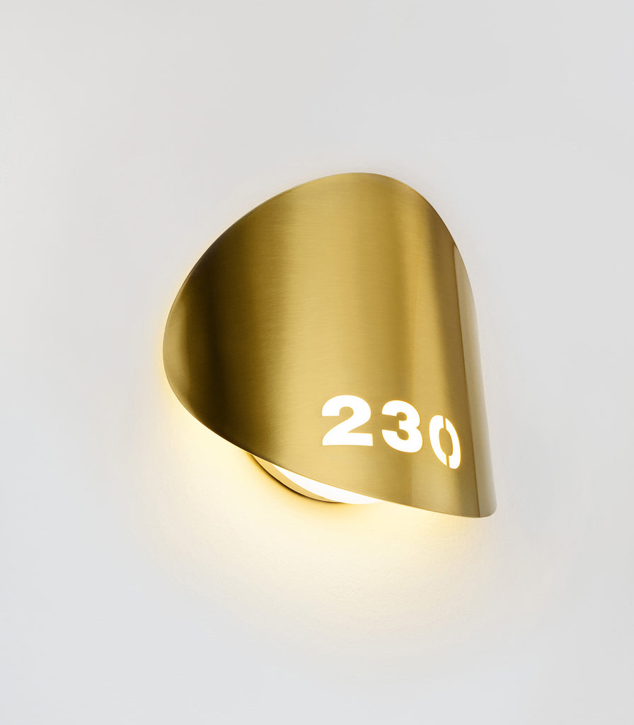 Estiluz Lune Curve Wall Light in Satin Gold