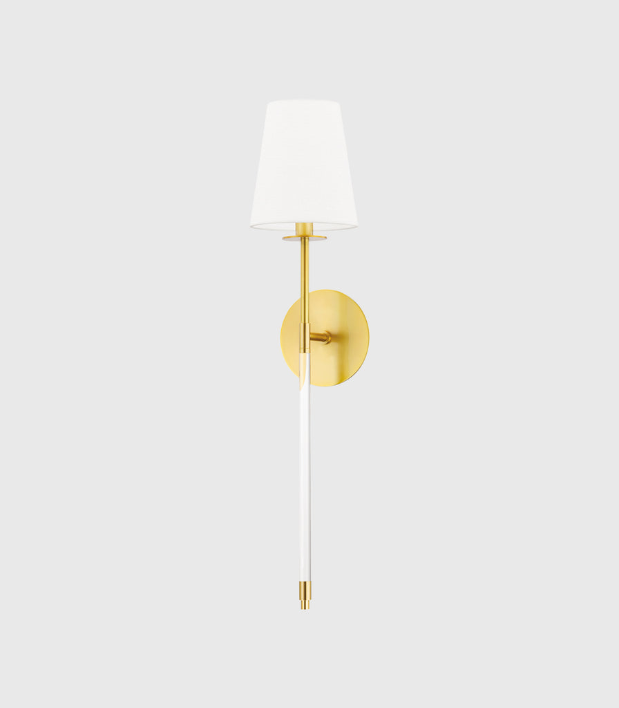 Hudson Valley Niagra Wall Light in Aged Brass