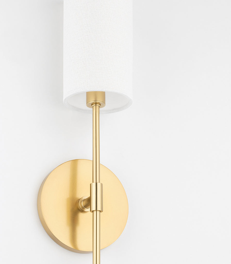 Hudson Valley Olivia Wall Light in Aged Brass close up